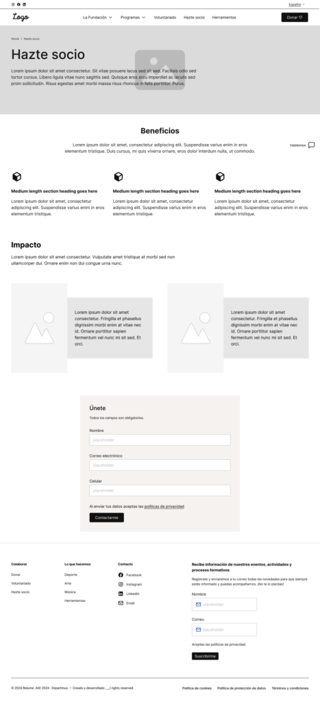 diseño web corporativa para fundación