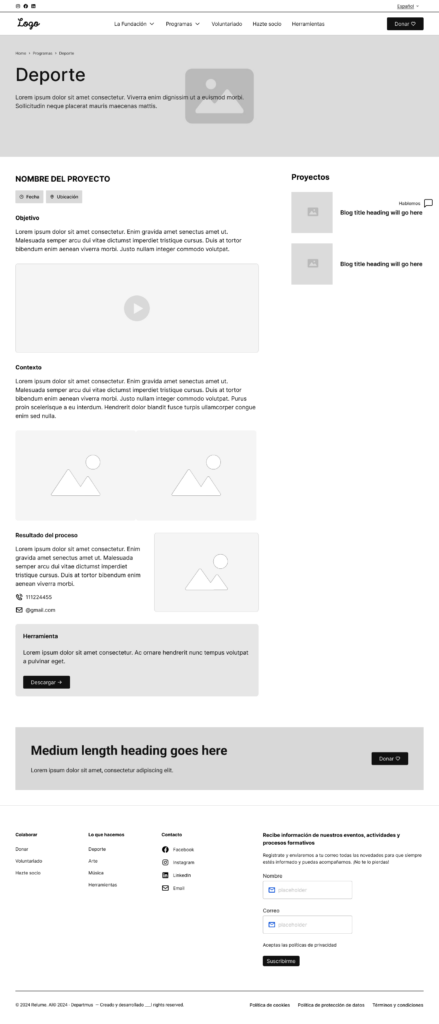 diseño web corporativa para fundación