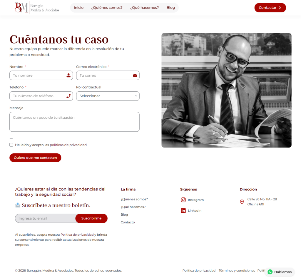 wireframe de alta fidelidad web corporativa